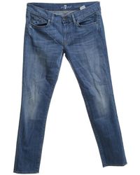 7 For All Mankind Jeans "Roxanne" im Used-Look - Blau