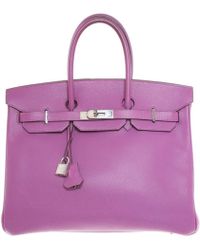 Hermès Birkin Bag 35 aus Leder - Lila