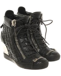 Giuseppe Zanotti Wedges aus Leder - Schwarz