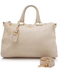 Prada Umhängetasche aus Leder - Natur