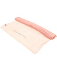 Armani Schal/Tuch aus Leinen - Pink