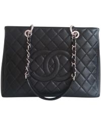 Chanel Grand Shopping Tote aus Leder - Schwarz