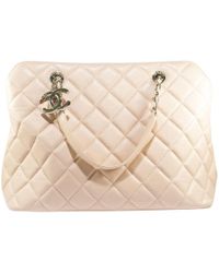 Chanel Tote Bag aus Leder - Natur