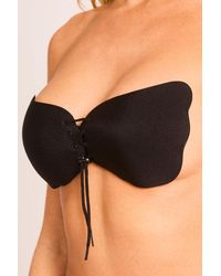 Rebellious Fashion - Lace Up Drawstring Stick On Backless Bra - Lyst