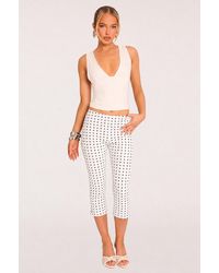 Rebellious Fashion - Bengaline Split Hem Capri Pants - Lyst