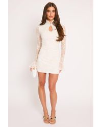 Rebellious Fashion - Lace High Neck Mini Dress - Lyst