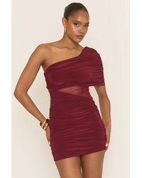 Rebellious Fashion - Mesh Drape Front Mini Dress - Lyst