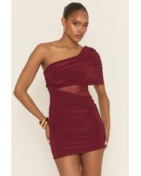 Rebellious Fashion - Mesh Drape Front Mini Dress - Lyst