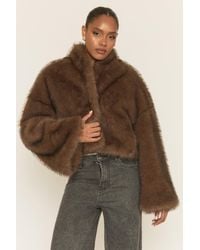 Rebellious Fashion - Premium Faux Fur Coat - Lyst
