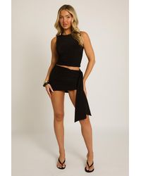 Rebellious Fashion - Ruched Sleeveless Cropped Top & Mini Skirt Co-Ord Set - Lyst