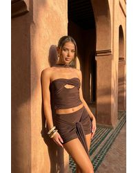 Rebellious Fashion - Halter Bandeau Top And Mini Skirt Co-Ord Set - Lyst