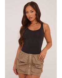 Rebellious Fashion - Scoop Neck Basic Bodysuit - Lyst