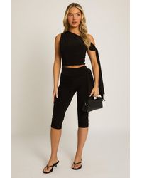 Rebellious Fashion - Tie Shoulder Top And Capri Pants Co-Ord Set - Lyst