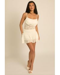 Rebellious Fashion - Lace Ruffle Mini Skort - Lyst