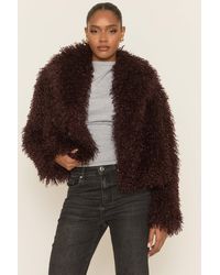 Rebellious Fashion - Shaggy Faux Fur Coat - Lyst