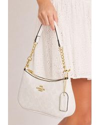 Rebellious Fashion - Logo Monogram Faux Leather Shoulder Bag - Lyst