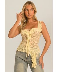 Rebellious Fashion - Lace Ruffle Cami Top - Lyst