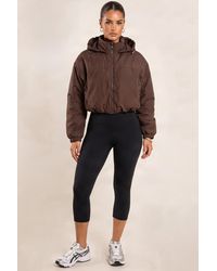 Rebellious Fashion - Hooded Toggle Cropped Puffer Jacket - Lyst