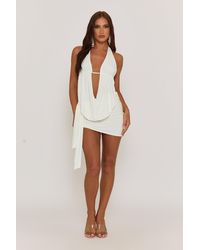 Rebellious Fashion - Plunge Neck Cowl Detail Top & Mini Skirt Co-Ord Set - Lyst