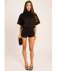 Rebellious Fashion - Open Back Micro Playsuit - Lyst