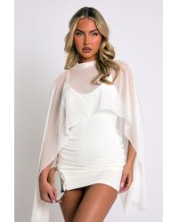 Rebellious Fashion - Cape Detail Mini Dress - Lyst