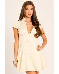 Rebellious Fashion - Jacquard Trim Detail Corset Satin Mini Dress - Lyst