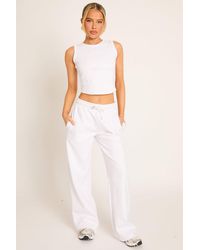 Rebellious Fashion - Seam Detail Sleeveless Top And Wide Leg Joggers Loungewear Co-Ord Set - Lyst
