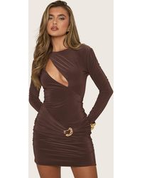 Rebellious Fashion - Long Sleeve Cut Out Trim Mini Dress - Lyst