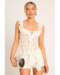 Rebellious Fashion - Lace Ruffle Cami Top - Lyst