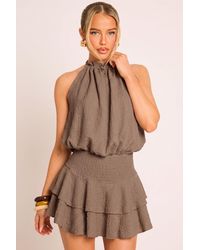 Rebellious Fashion - Textured Flippy Playsuit - Lyst