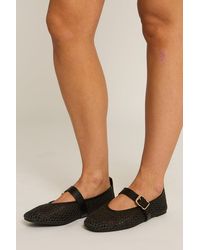 Rebellious Fashion - Mesh Buckled Ballet Pumps - Lyst
