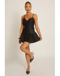 Rebellious Fashion - Polka Dot Flippy Skort Playsuit - Lyst