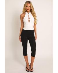 Rebellious Fashion - Keyhole Trim Detail High Neck Top - Lyst