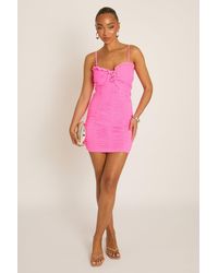 Rebellious Fashion - Ruched Strappy Mini Dress - Lyst