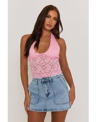 Rebellious Fashion - Acid Wash Pocket Detail Denim Mini Skirt - Lyst