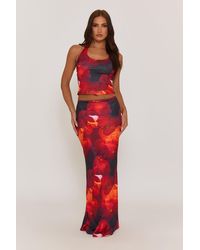 Rebellious Fashion - Floral Halterneck Top And Maxi Skirt Co-Ord Set - Lyst