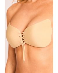 Rebellious Fashion - Lace Up Drawstring Stick On Backless Bra - Lyst