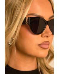 Rebellious Fashion - Logo Detail Oversized Sunglasses - Lyst