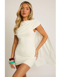 Rebellious Fashion - Gathered Cape Mini Dress - Lyst