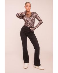 Rebellious Fashion - High Waist Kick Flare Denim Jeans - Lyst
