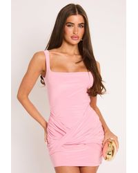 Rebellious Fashion - Twist Front Square Neck Mini Dress - Lyst