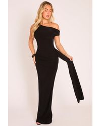 Rebellious Fashion - Slinky Off Shoulder Drape Maxi Dress - Lyst