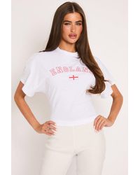 Rebellious Fashion - England Graphic Short Sleeve Cinched Waist T-Shirt - Lyst