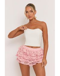 Rebellious Fashion - Boned Lace Back Corset Top - Lyst