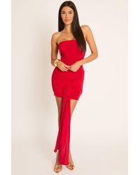 Rebellious Fashion - Bandeau Drape Mini Dress - Lyst