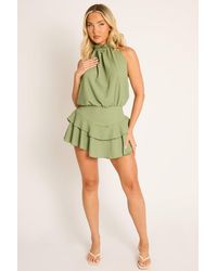 Rebellious Fashion - Textured Flippy Playsuit - Lyst