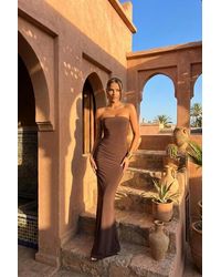 Rebellious Fashion - Bandeau Drape Detail Maxi Dress - Lyst