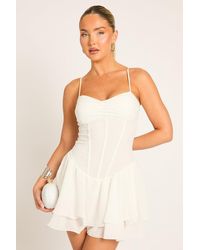 Rebellious Fashion - Chiffon Frill Hem Skort Playsuit - Lyst