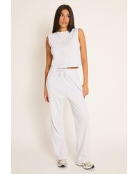 Rebellious Fashion - Button Front Top And Trouser Loungewear Co-Ord Set - Lyst