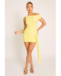 Rebellious Fashion - Slinky Off Shoulder Drape Mini Dress - Lyst